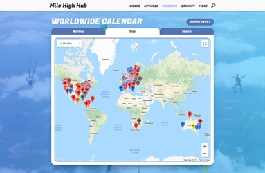 Company Releases Online Skydiving Event Calendar