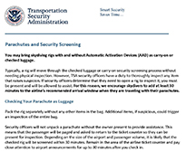 TSA Letter for Traveling Skydivers