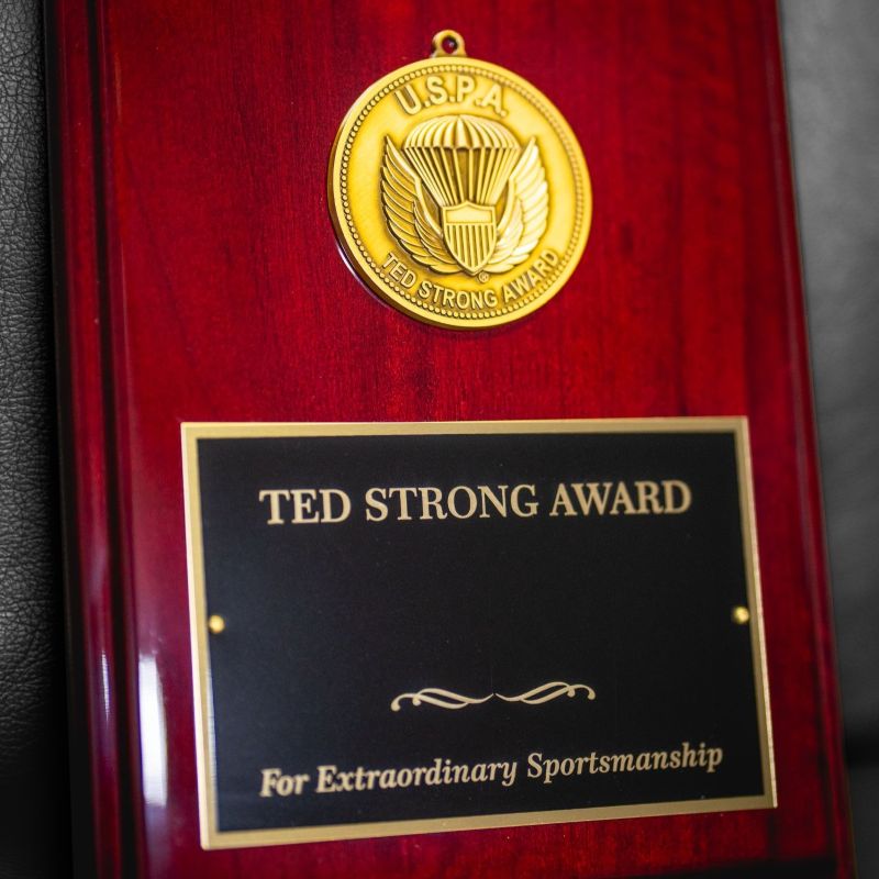 Sample Ted Strong Award Placard